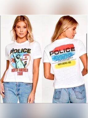 Chaser The Police North American 1983 Tour Graphic Band T-shirt- Medium